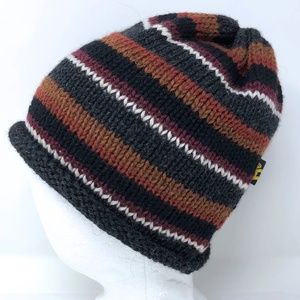 COPY - new Peruvian Trading Co. knit hat beanie stripe wool unisex